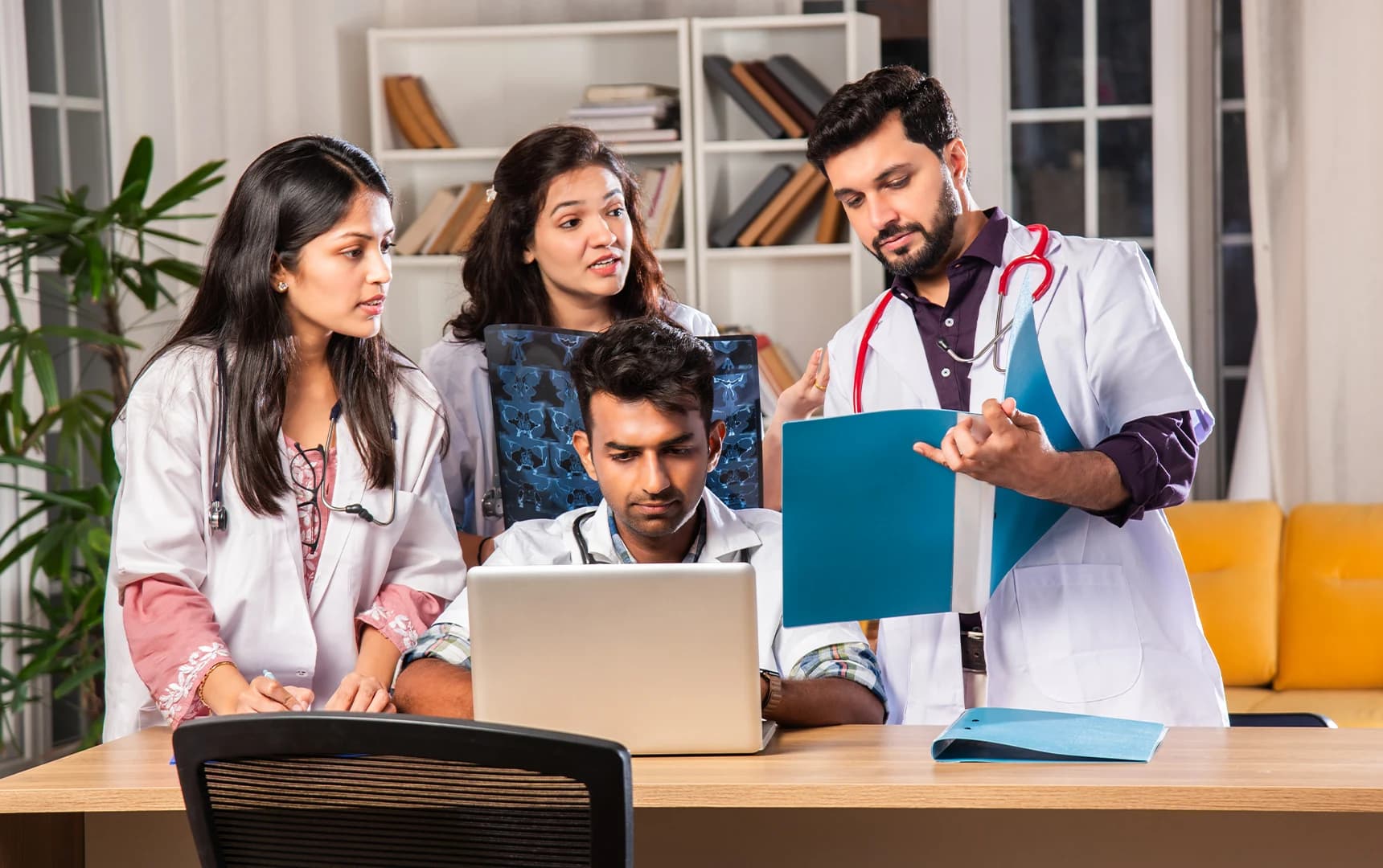 /Medical students standing in front of the Bangladesh Parliament